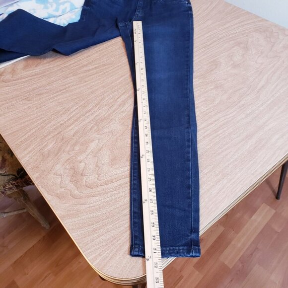 Prana Sienna Womens Jeans Skinny 4/27 x 31" Regular Stretch Mid Rise Deep Blue - Picture 12 of 14